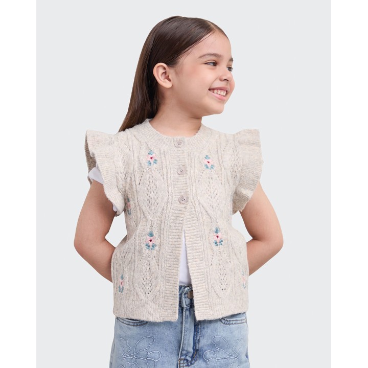 Chaleco Niña Salome Beige Arena