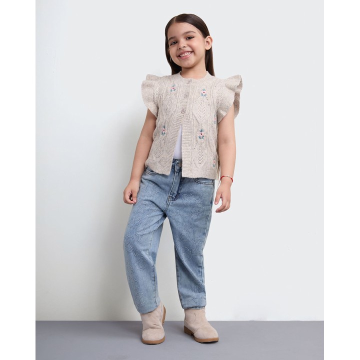 Chaleco Niña Salome Beige Arena