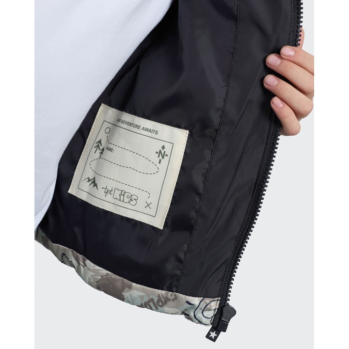 Chaleco Niño Troy Gris Iron / Beige Arena