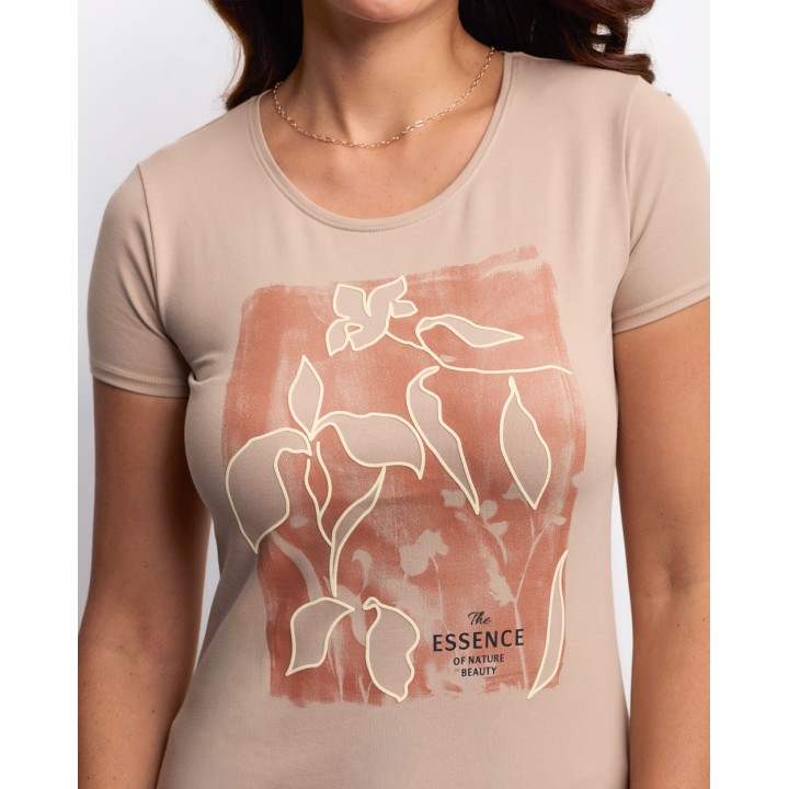 Polo Mujer Romina Beige Natural