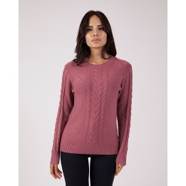 Chompa Mujer Mora Malva Oscuro