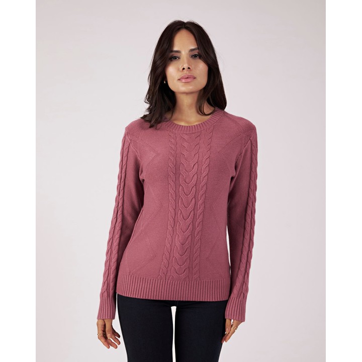 Chompa Mujer Mora Malva Oscuro