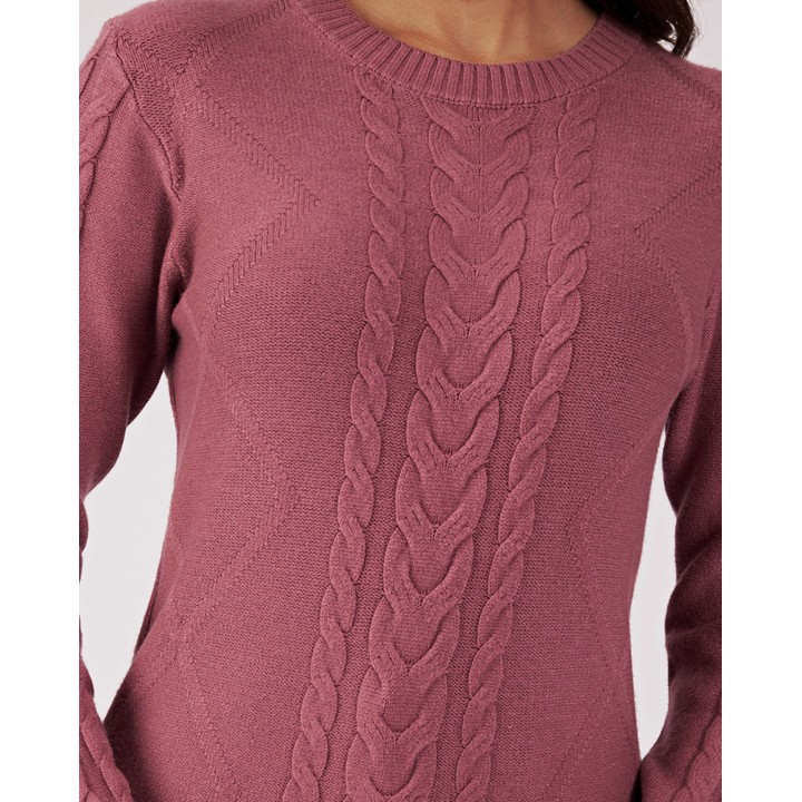 Chompa Mujer Mora Malva Oscuro