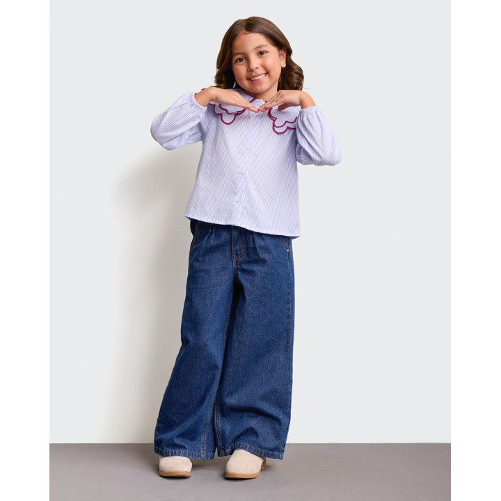 Blusa Niña Lilita Celeste