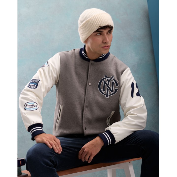 Casaca Hombre Marquez Gris Melange