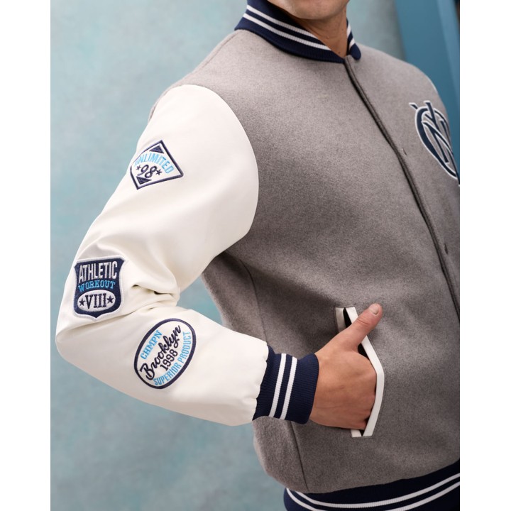 Casaca Hombre Marquez Gris Melange