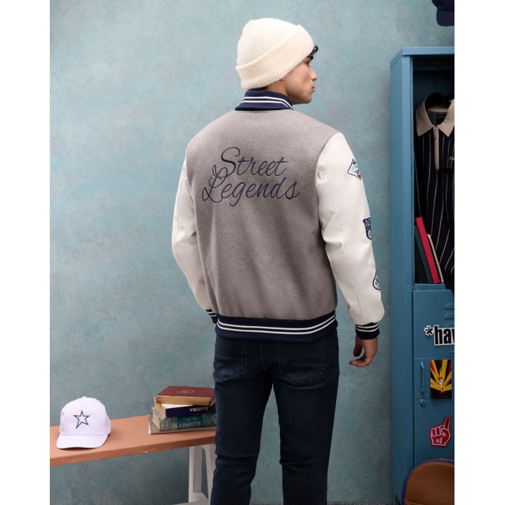 Casaca Hombre Marquez Gris Melange