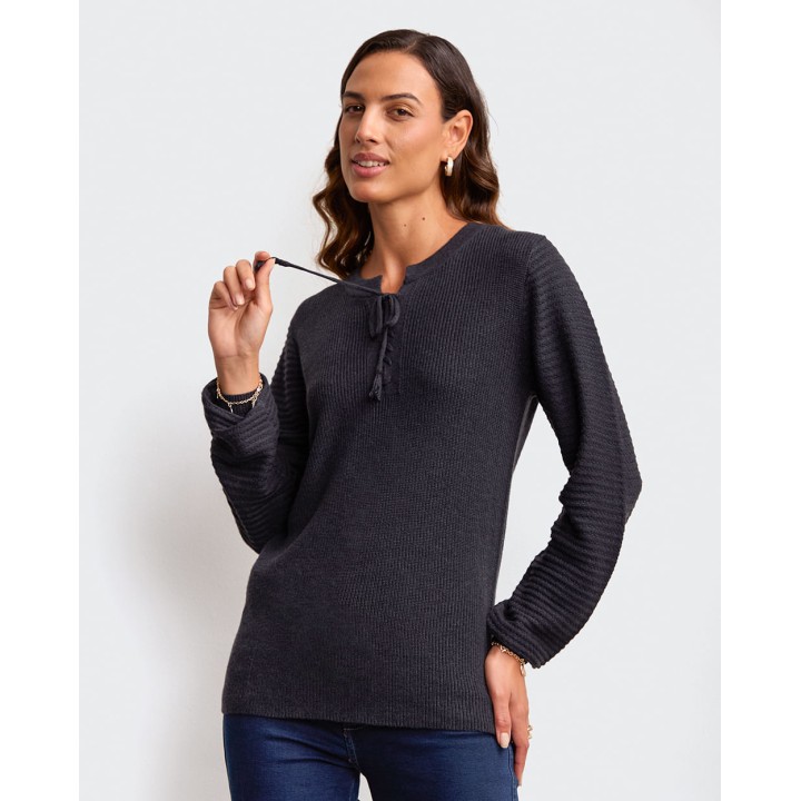 Chompa Mujer Zalam Charcoal