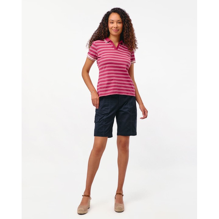 Polo Cuello Camisa Mujer Rose Malva Uva