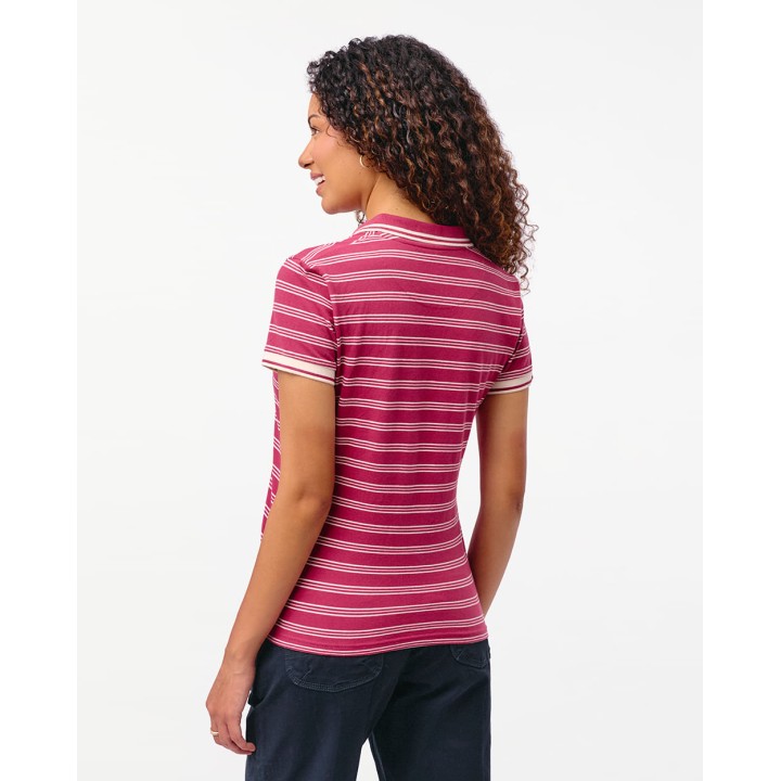 Polo Cuello Camisa Mujer Rose Malva Uva