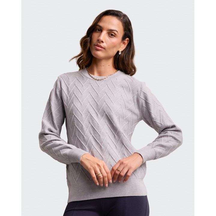Chompa Mujer Mora 3a Gris Arena