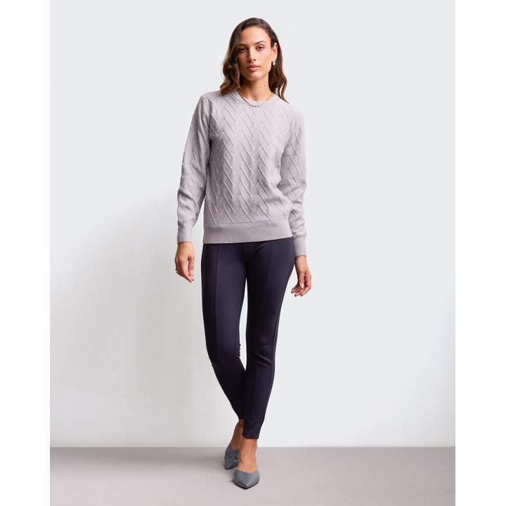 Chompa Mujer Mora 3a Gris Arena