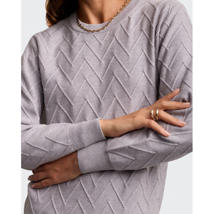 Chompa Mujer Mora 3a Gris Arena
