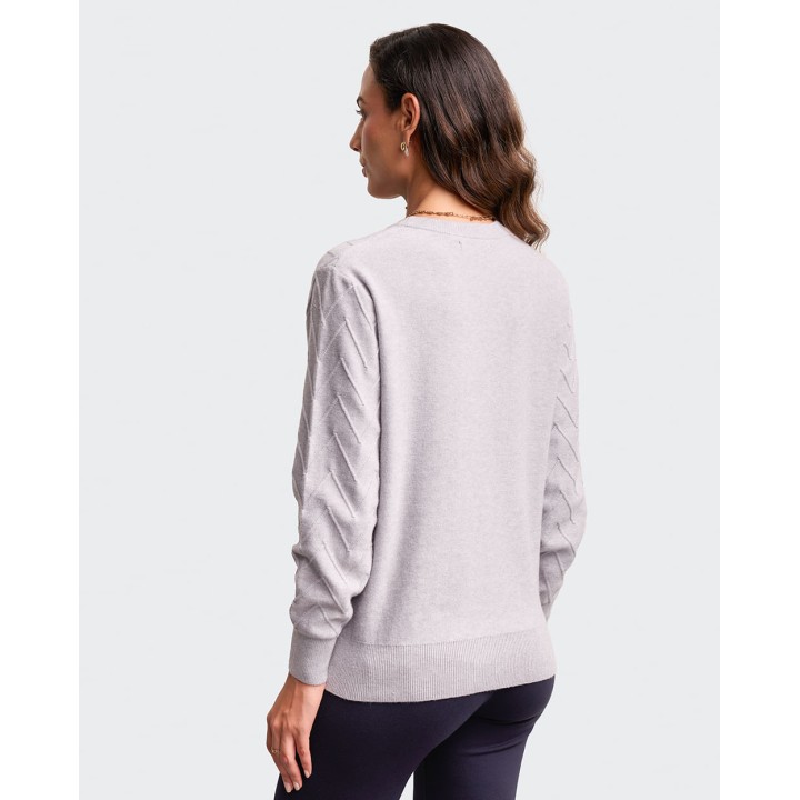 Chompa Mujer Mora 3a Gris Arena
