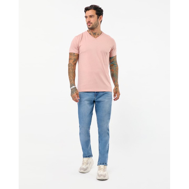 Polo Hombre César Core Rosado Empolvado