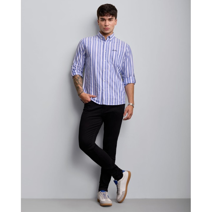 Camisa Hombre Adel Acero Lavanda