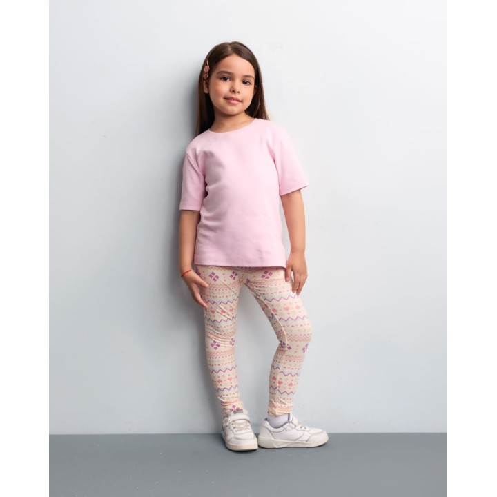 Legging Pack Niña Bella Crema Pastel/lila Sage
