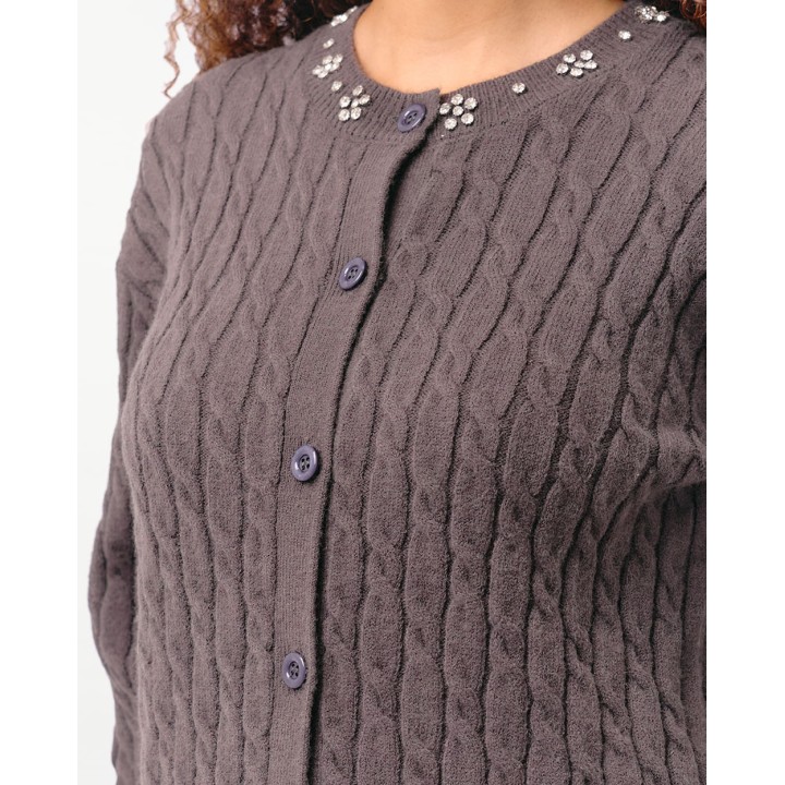 Chompa Mujer Chenil 3 Gris Noche