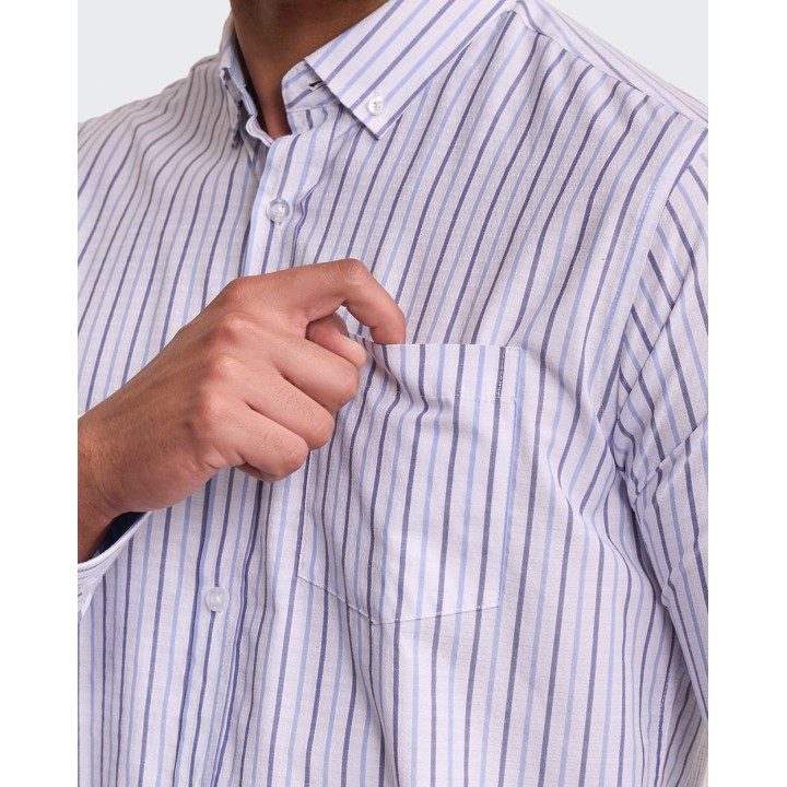 Camisa Hombre Piedro Azul Violeta