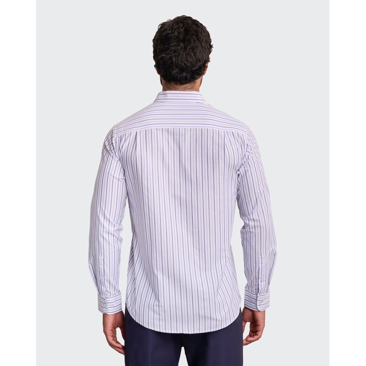 Camisa Hombre Piedro Azul Violeta
