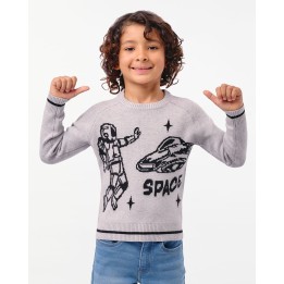 Chompa Niño Oscar Gris Melange