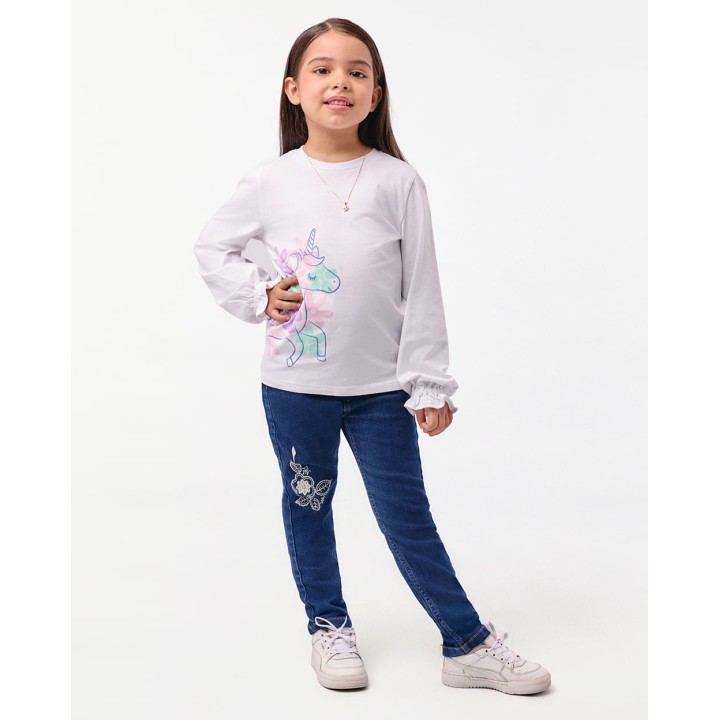 Polo Niña Mariamanda Blanco Optico