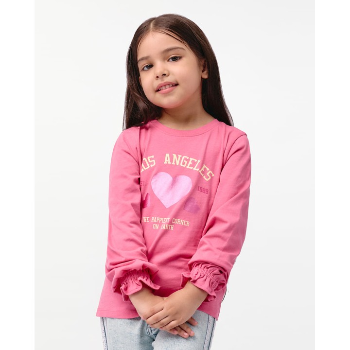 Polo Niña Mariamanda Fucsia Floral