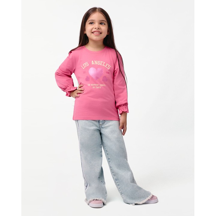 Polo Niña Mariamanda Fucsia Floral