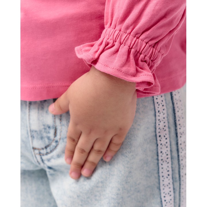 Polo Niña Mariamanda Fucsia Floral