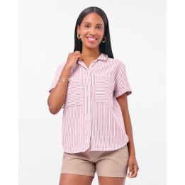 Blusa Mujer Camila Print Palo Rosa Garnet