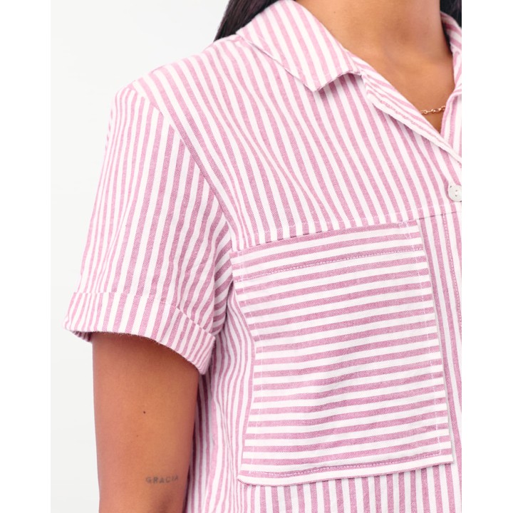 Blusa Mujer Camila Print Palo Rosa Garnet