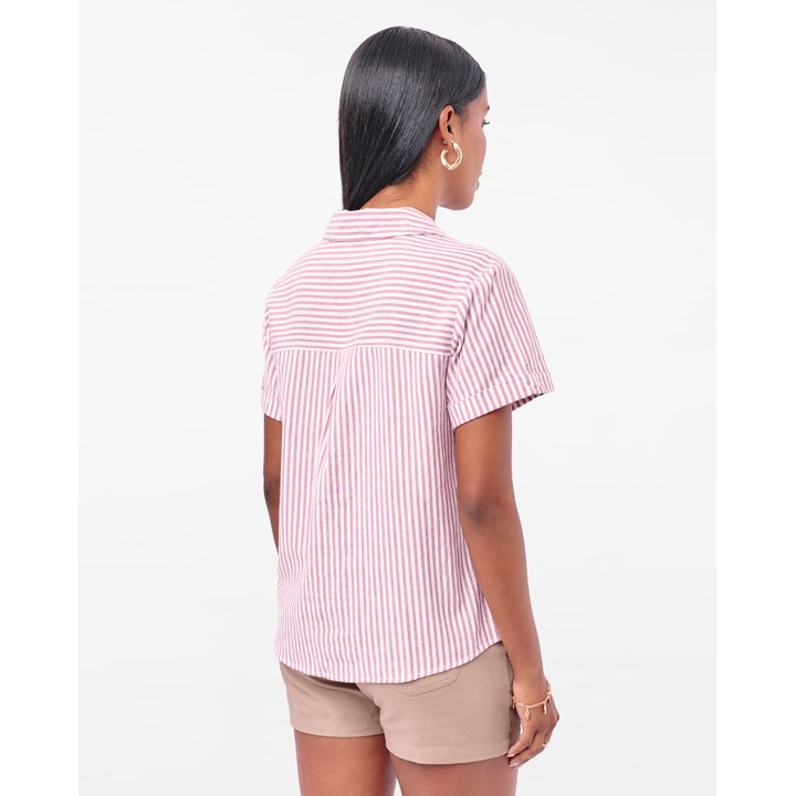 Blusa Mujer Camila Print Palo Rosa Garnet