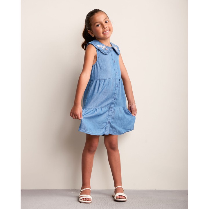 Vestido Niña Aurora Medium Wash