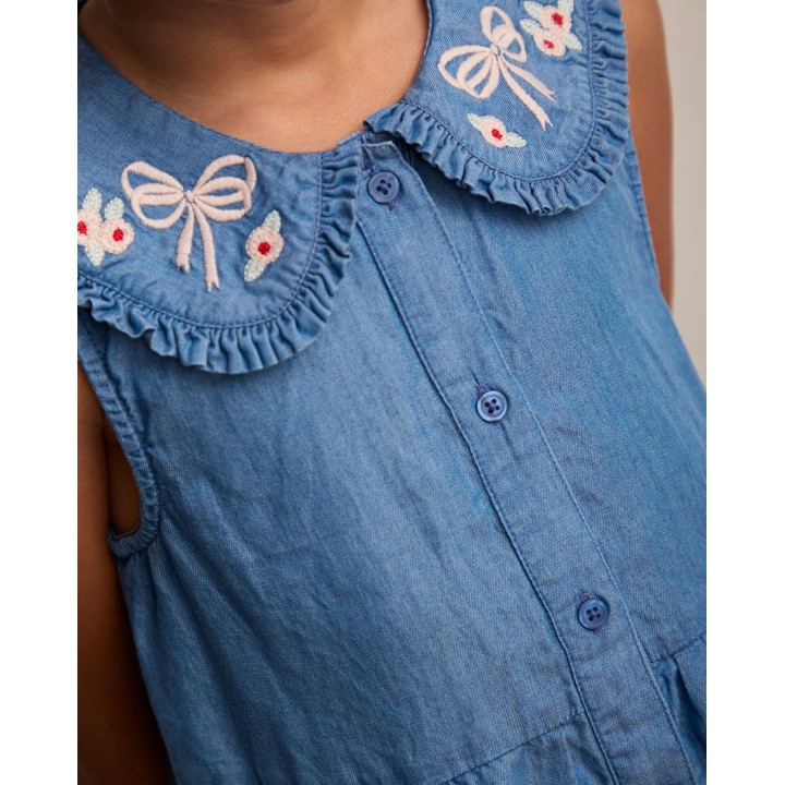 Vestido Niña Aurora Medium Wash