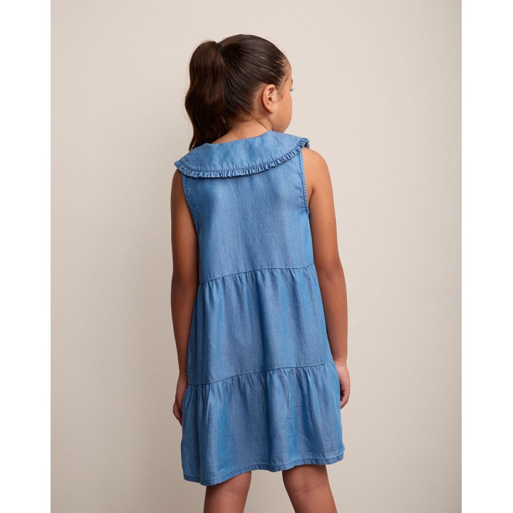 Vestido Niña Aurora Medium Wash