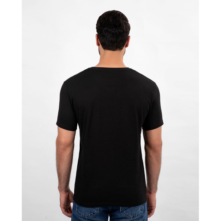 Pack de 3 polos Hombre Cuello V Negro