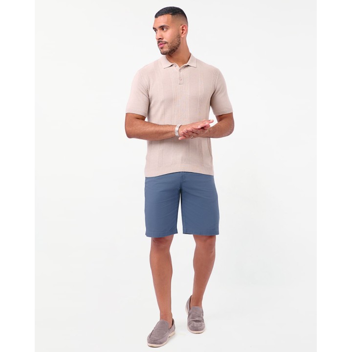 Polo Cuello Camisa Hombre Barcos Beige Arena