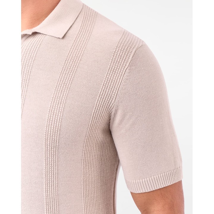 Polo Cuello Camisa Hombre Barcos Beige Arena
