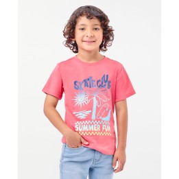Polo Niño Eros Coral Carmin