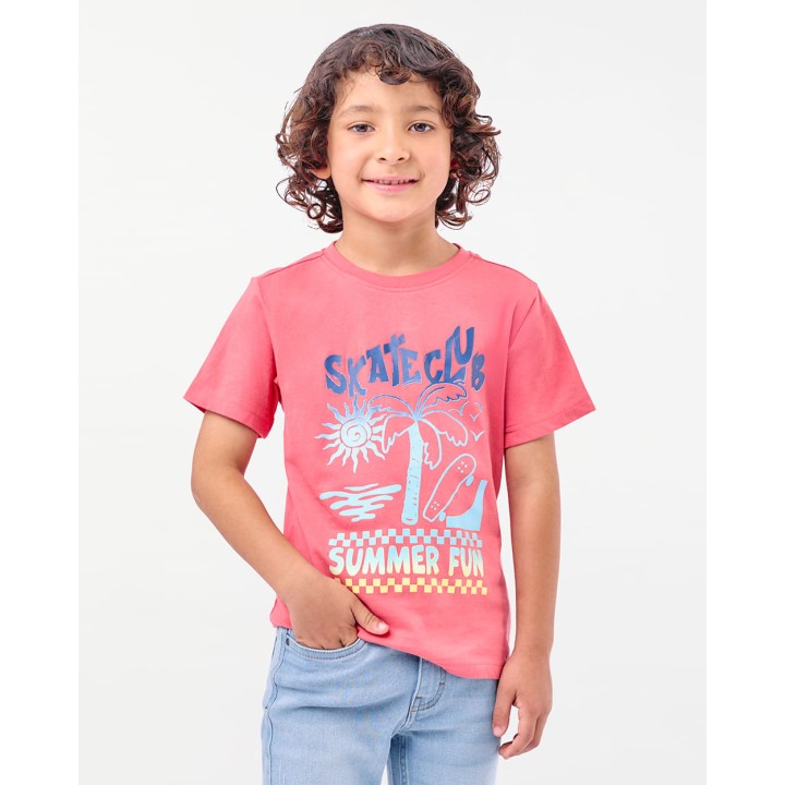 Polo Niño Eros Coral Carmin