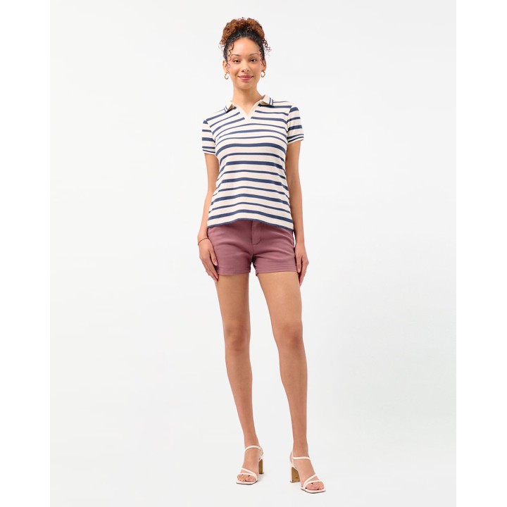 Polo Cuello Camisa Mujer Rose Azul Atlántico