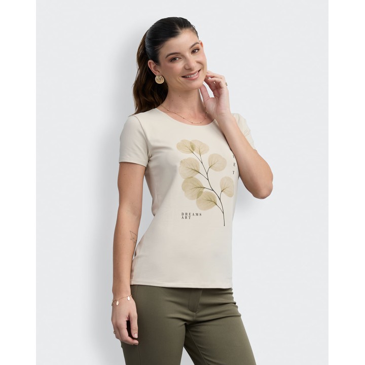 Polo Mujer Romina Beige Crema