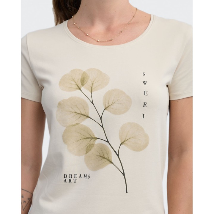 Polo Mujer Romina Beige Crema