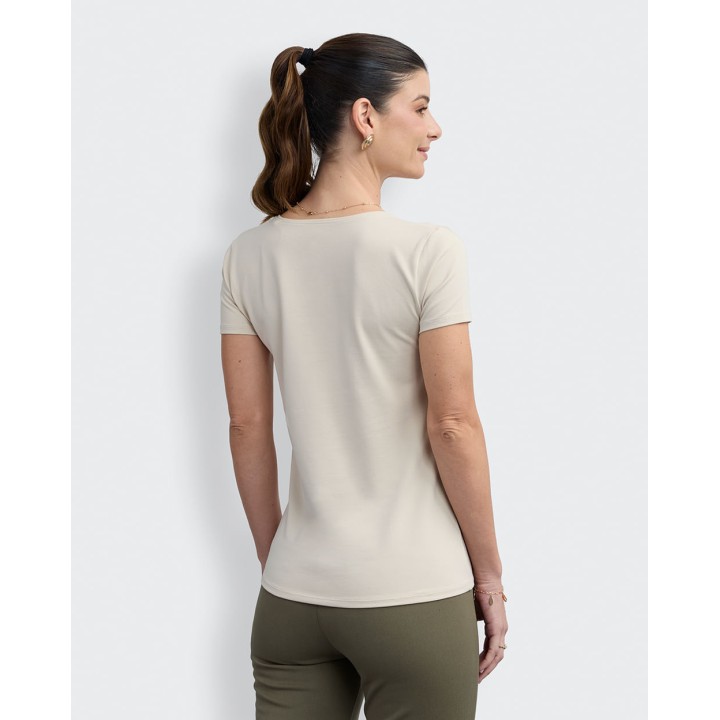 Polo Mujer Romina Beige Crema