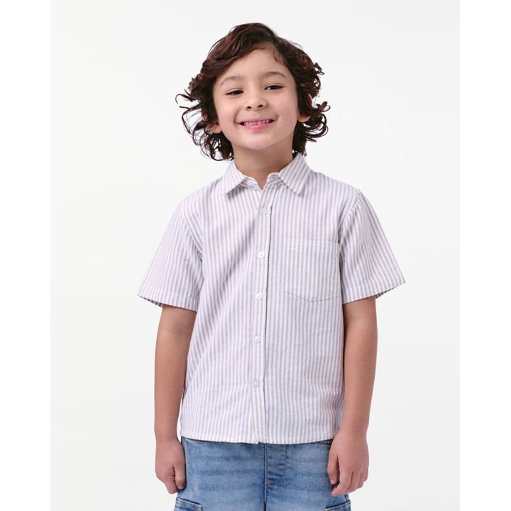 Camisa Niño Raw Beige Tabaco
