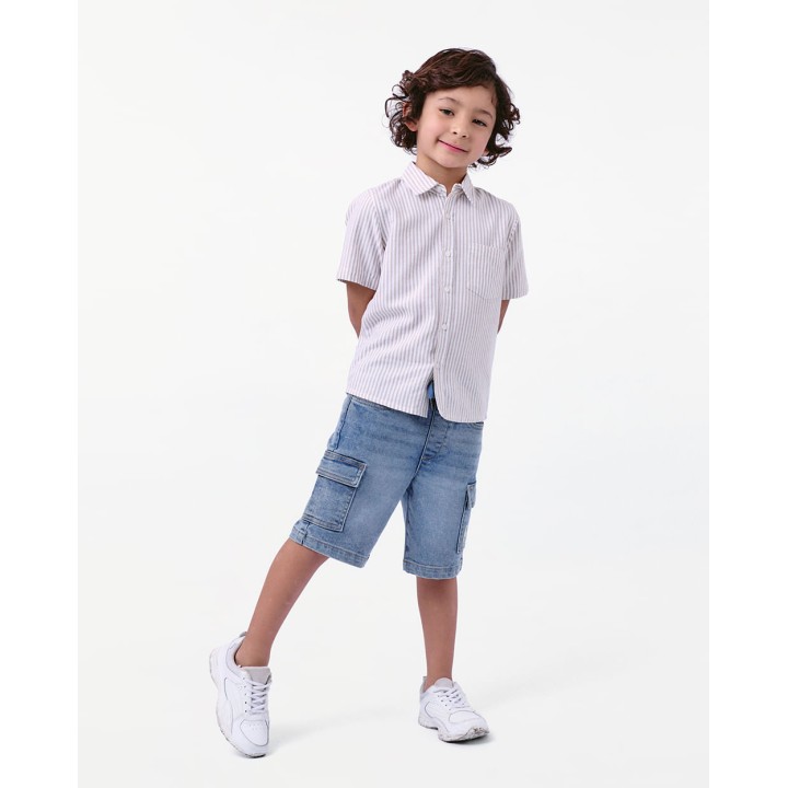 Camisa Niño Raw Beige Tabaco