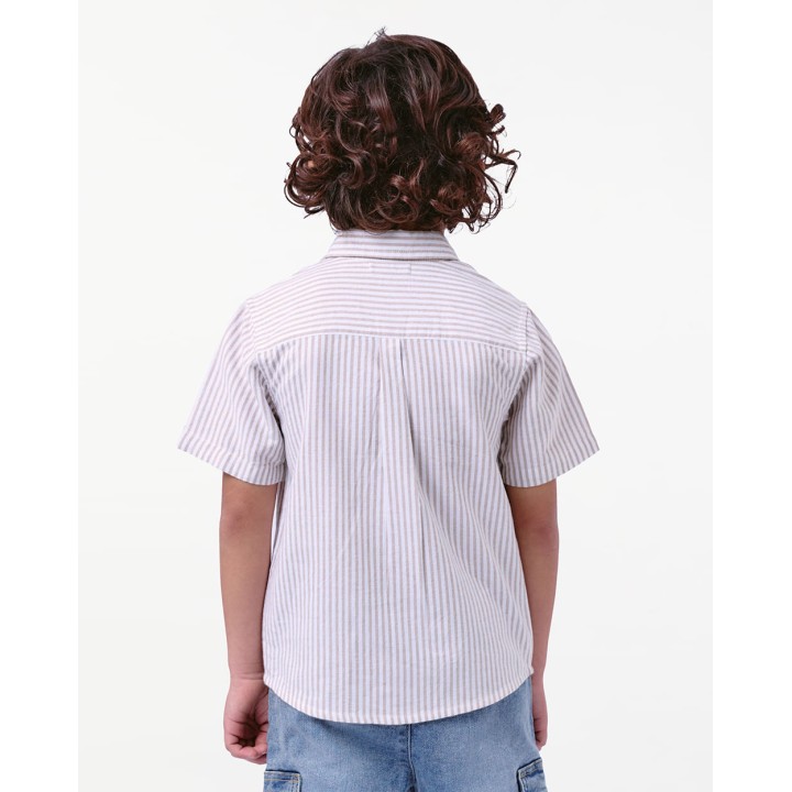 Camisa Niño Raw Beige Tabaco