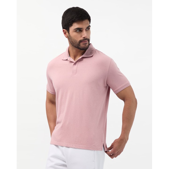 Polo Cuello Camisa Hombre Enzo Rosado Lavanda