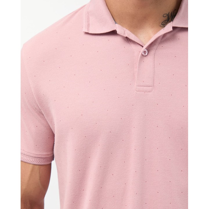 Polo Cuello Camisa Hombre Enzo Rosado Lavanda