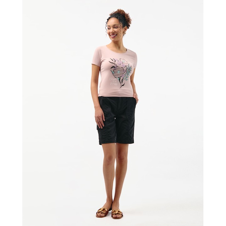 Bermuda Mujer Margaret Solid Negro